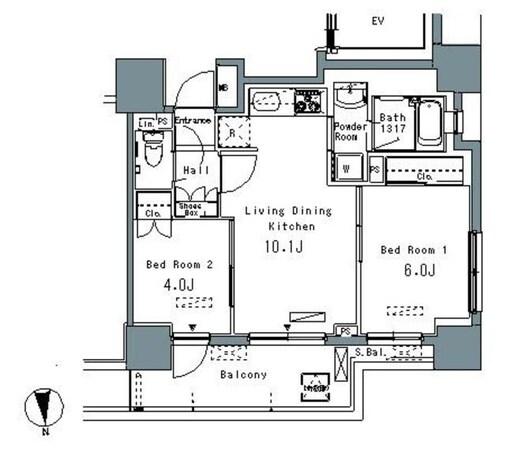 パークアクシス仲御徒町の物件間取画像